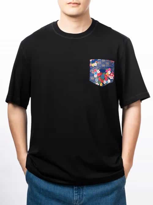 和風口袋Tee - 海軍藍櫻花 (限量產品) thumbnail image