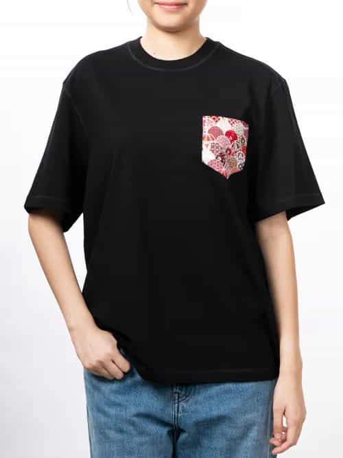 和風口袋Tee - 藏在雨傘中的兔子 (限量產品) thumbnail image