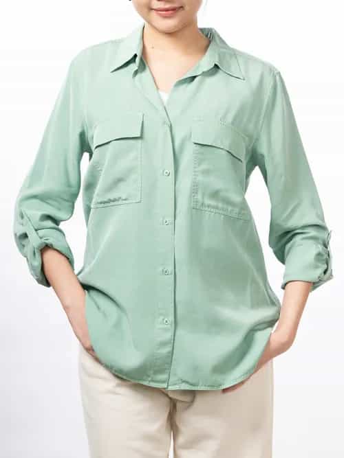 女裝時髦休閒活力天絲襯衫 thumbnail image